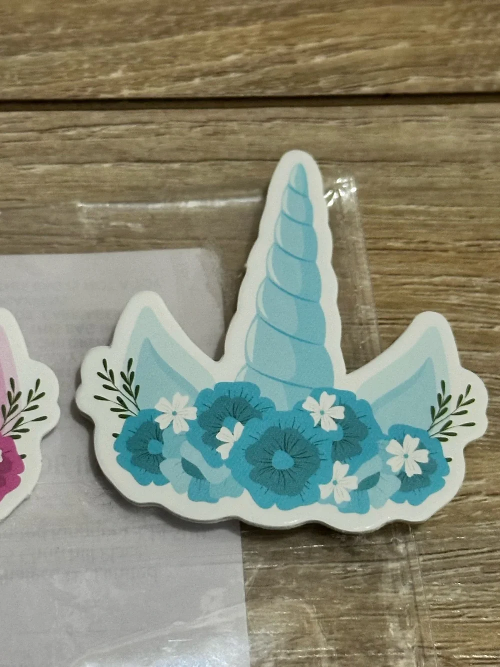 12 Unicorn Horn Cupcake Toppers - Pink, Purple, Blue